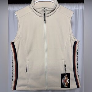 Harley Davidson Women’s Full Zip Vest Cream Colored  Large NWT